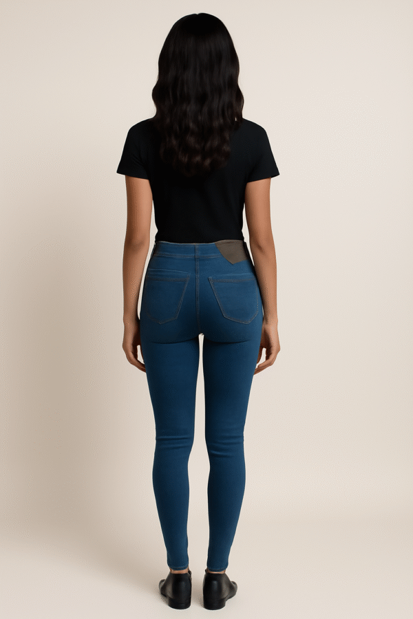 Women’s Blue Skinny Fit Jeans - Image 3