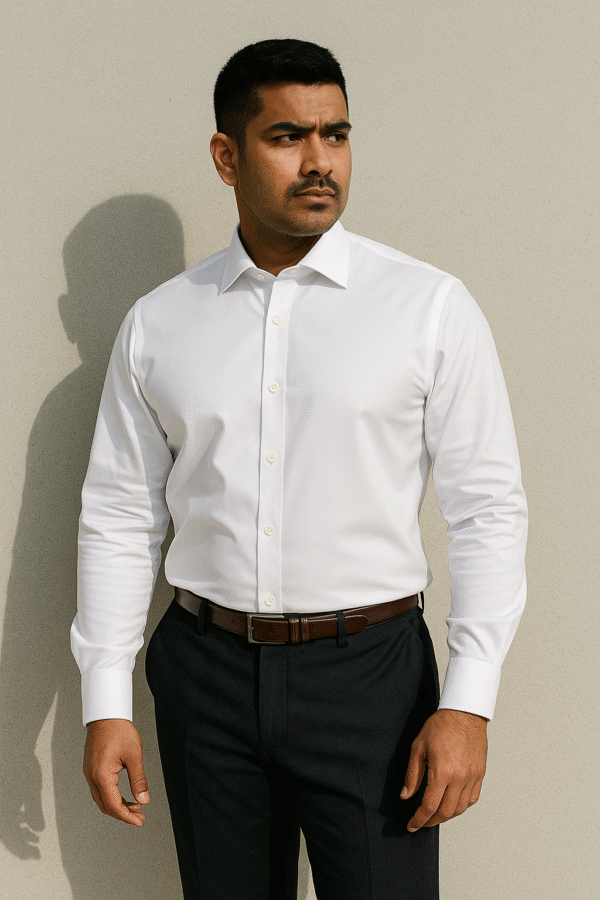 Classic White Formal Shirt for Men'S - Image 2