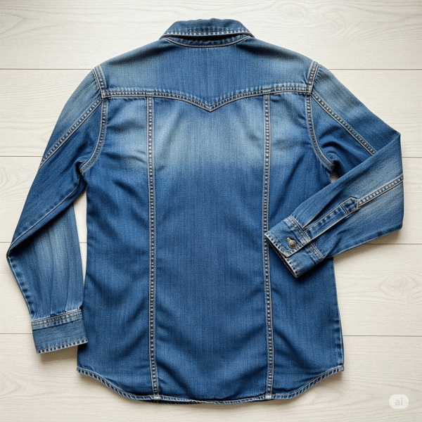 Men’s Classic Blue Denim Shirt – Stylish & Durable Casual Wear - Image 3