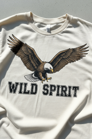 Wild Spirit Eagle Graphic T-Shirt – Off White