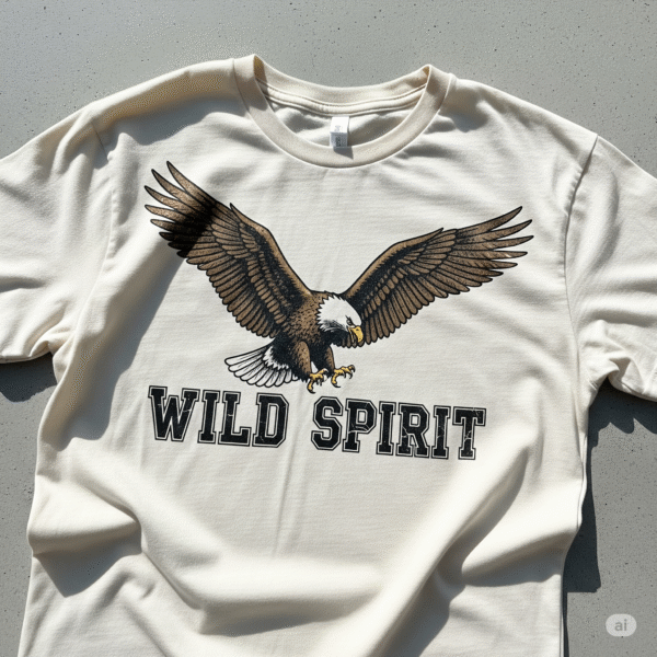Wild Spirit Eagle Graphic T-Shirt – Off White