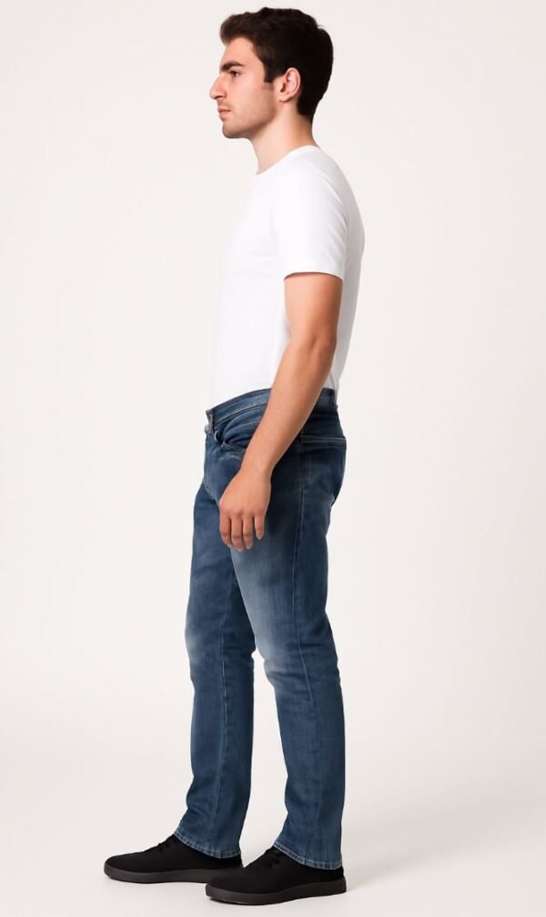 Men’s Regular Fit Blue Denim Jeans - Image 3