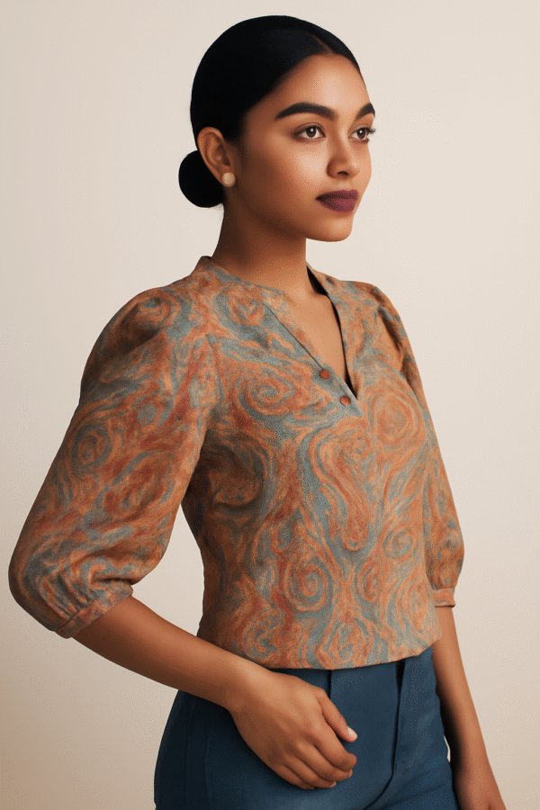 Women’s Printed Stylish Casual Top - Image 3