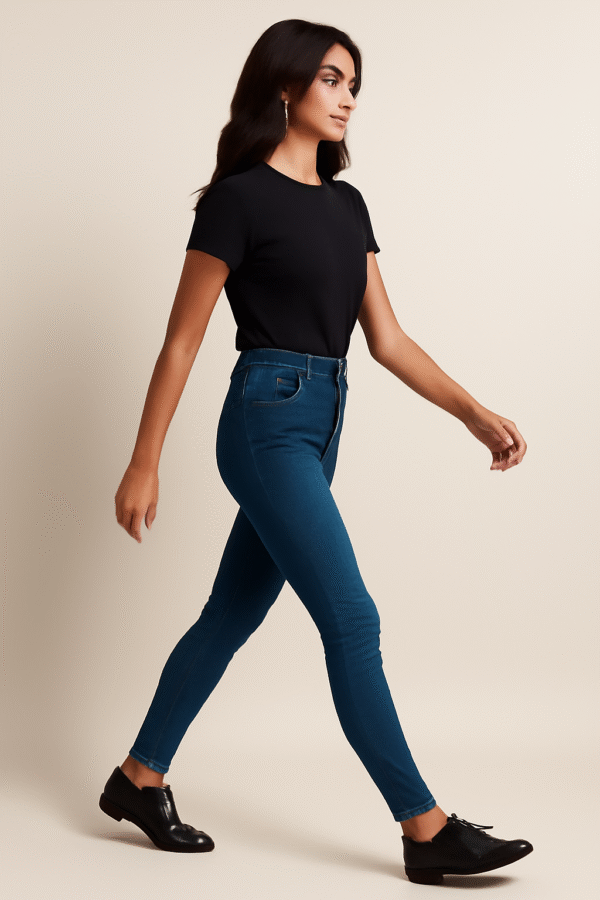 Women’s Blue Skinny Fit Jeans - Image 2